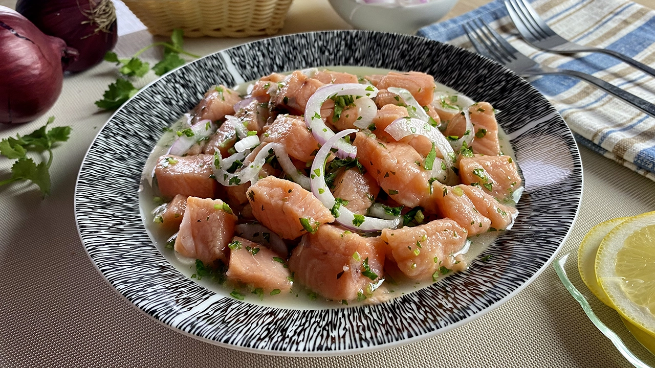 Ceviche de salmón