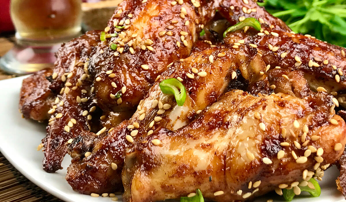 Alitas de pollo estilo asiático
