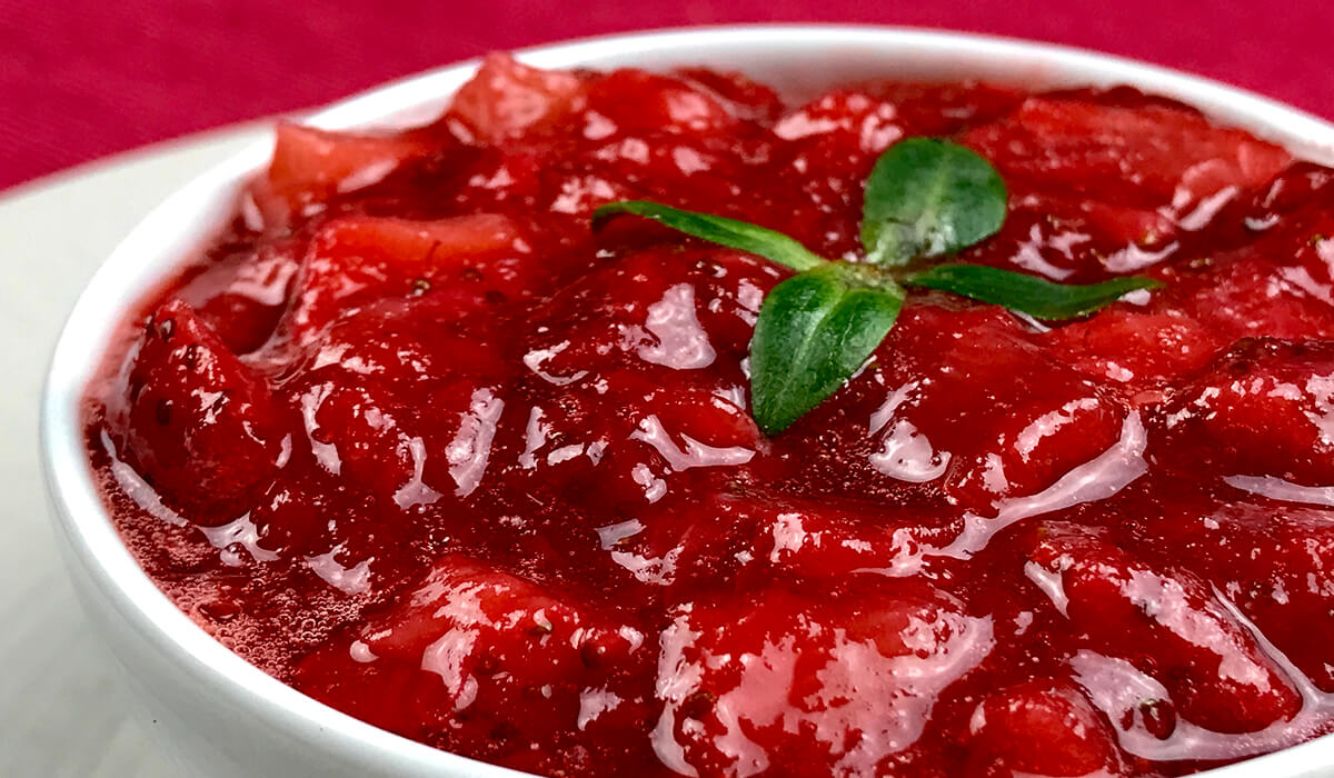 Topping o salsa de fresa