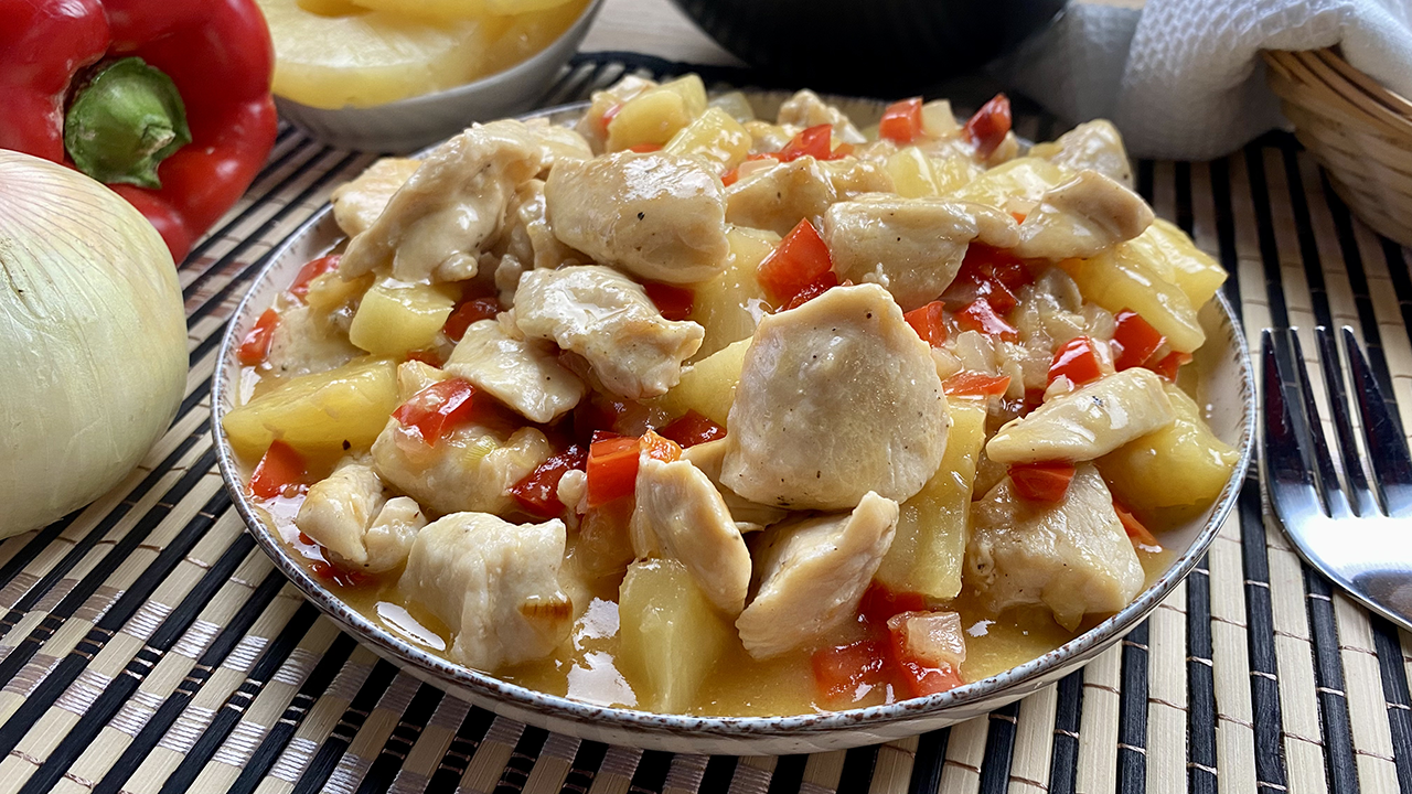 Pollo con piña