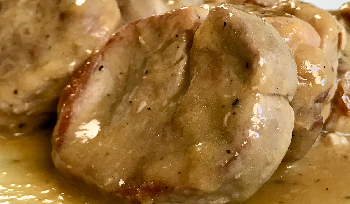 Solomillo de cerdo al vino blanco