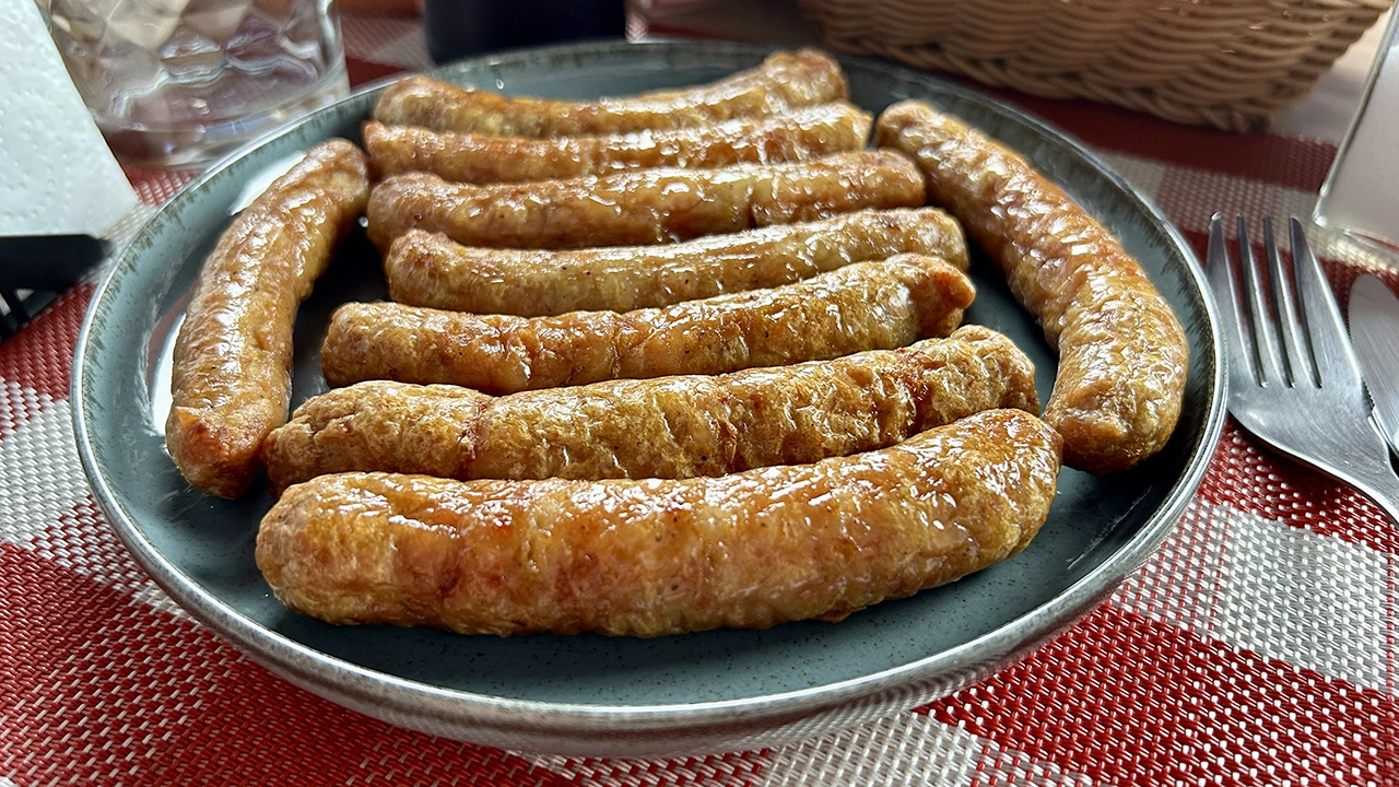 Salchichas en freidora de aire