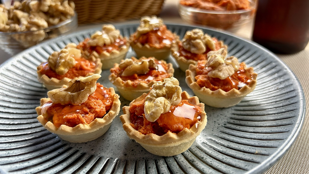 Tartaletas con sobrasada