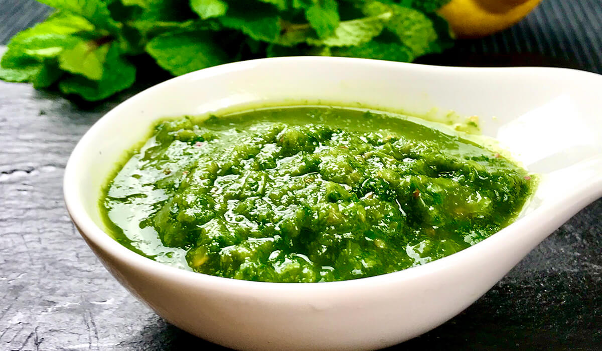 Chutney de cilantro y menta