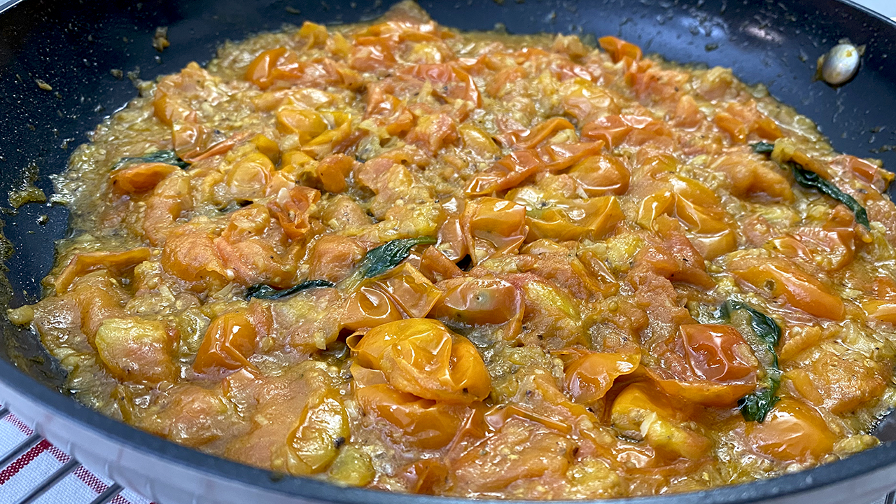 Salsa de tomates cherry