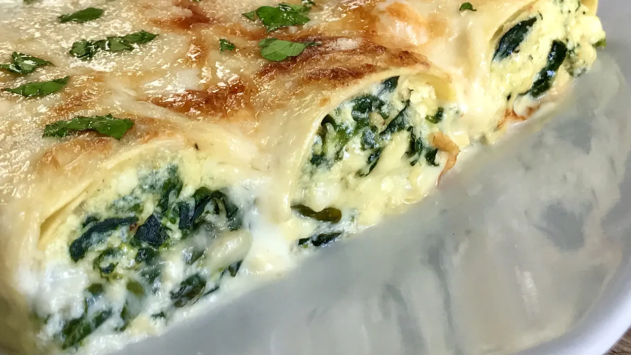 Canelones de ricotta y espinaca