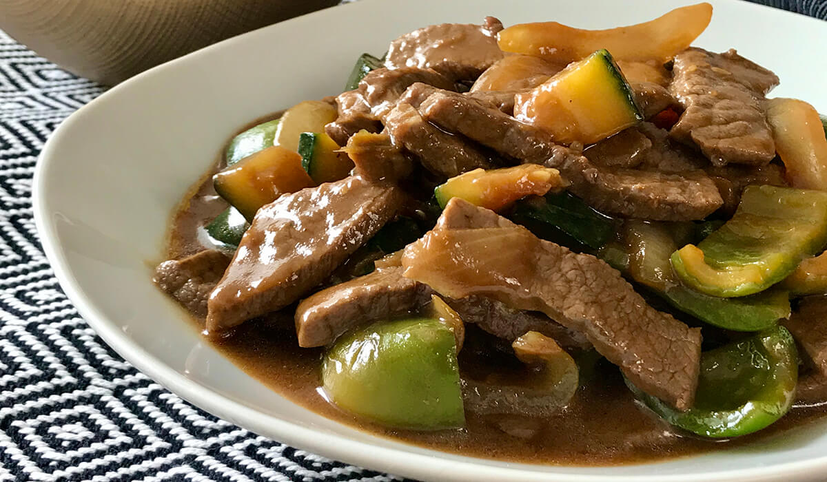 Ternera asiática con vegetales