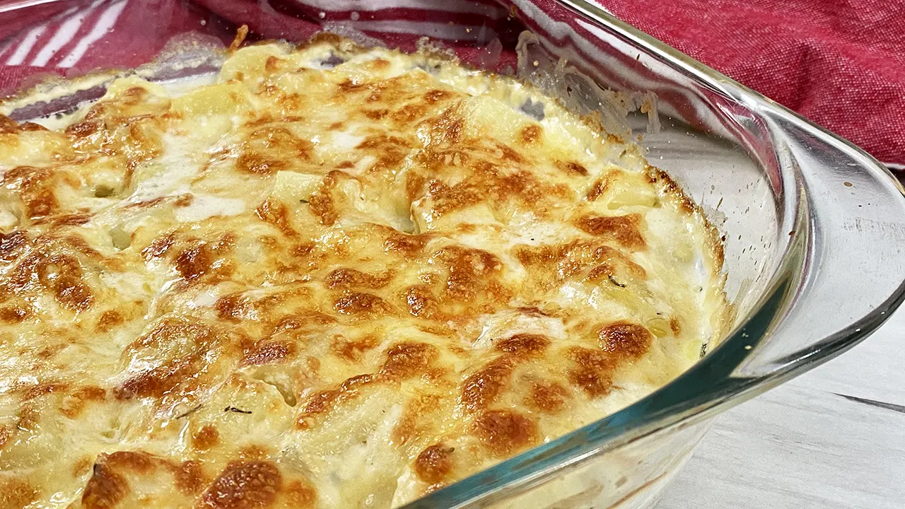 Patatas cremosas gratinadas