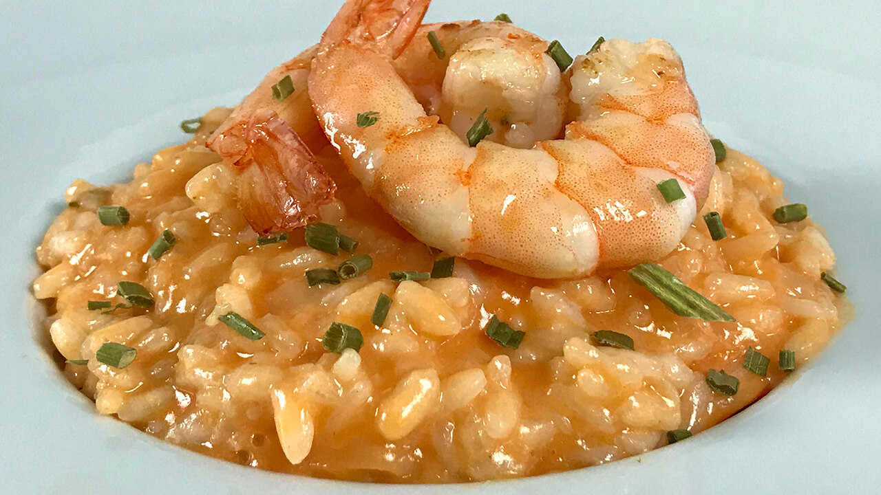 Risotto de langostinos