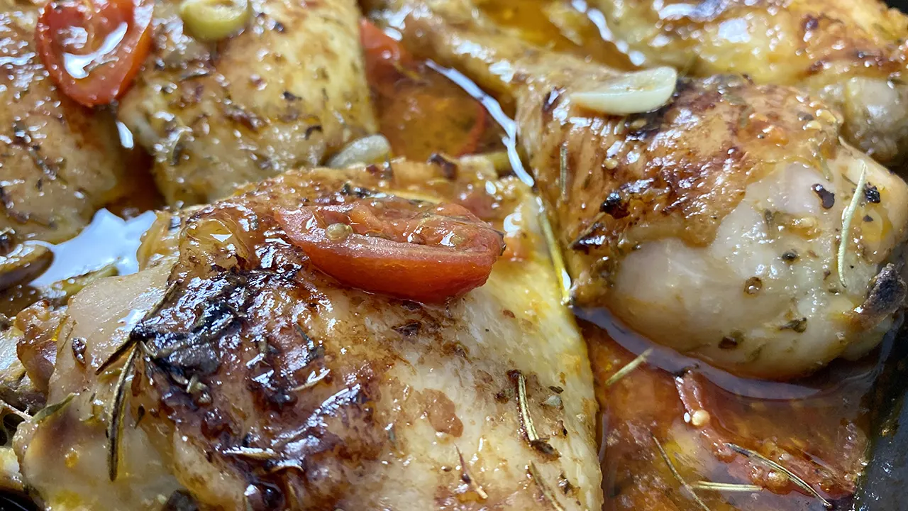 Pollo a la mediterránea