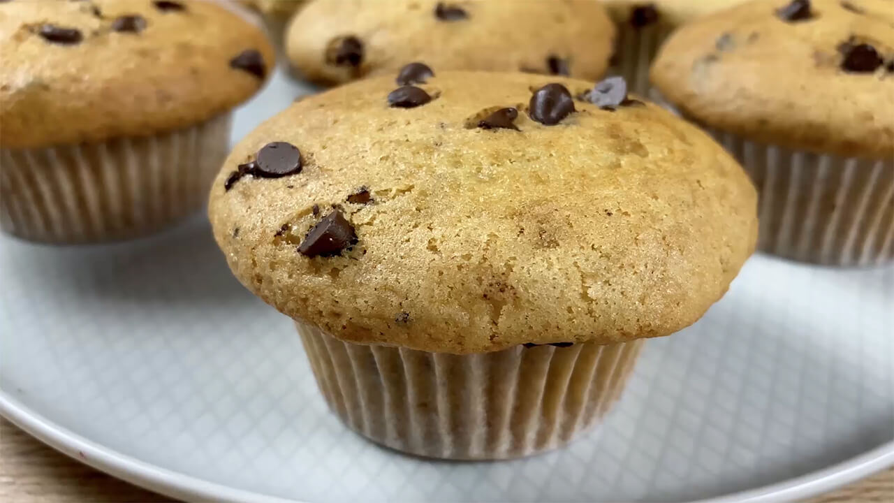 Muffins con chips de chocolate