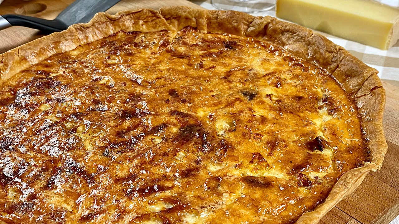 Quiche de queso y bacon