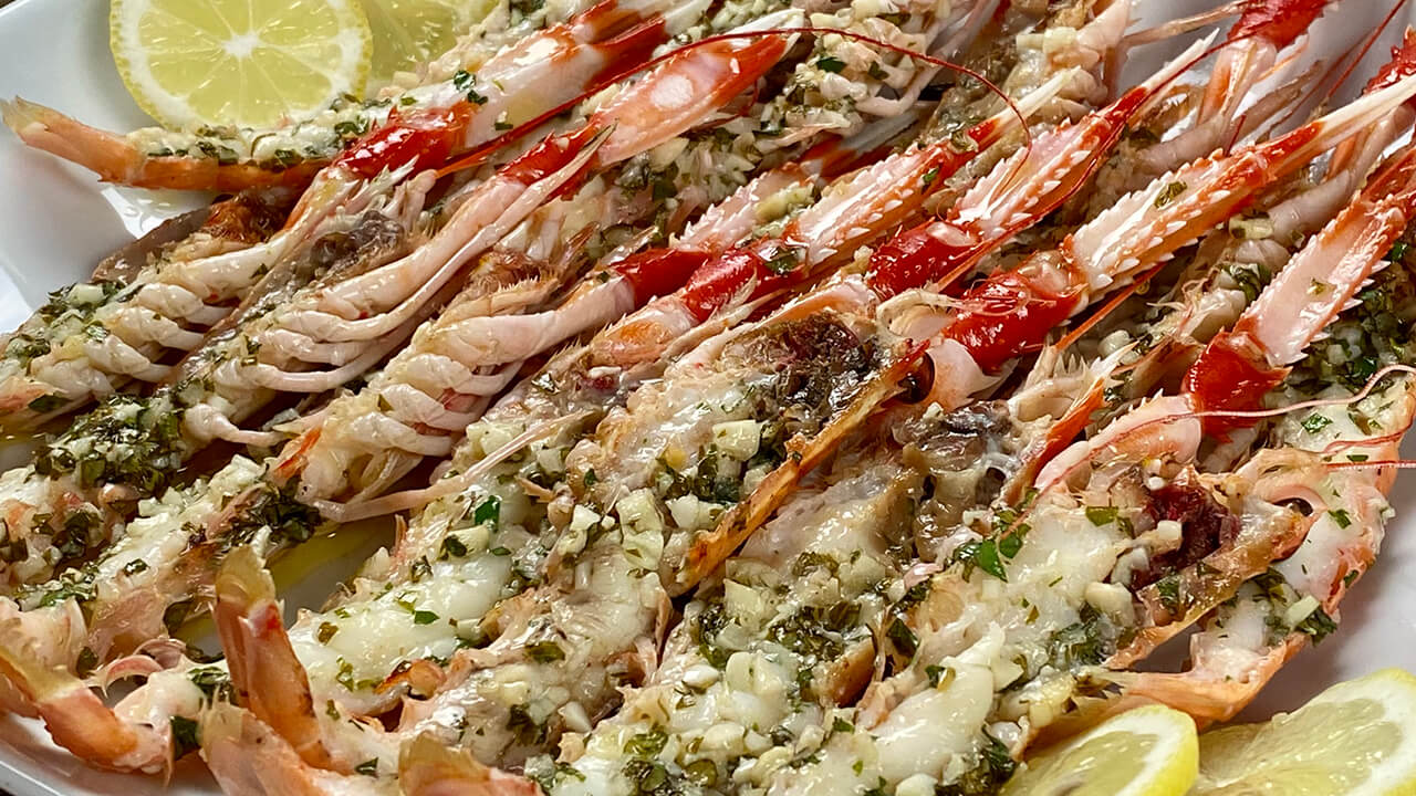 Cigalas al horno