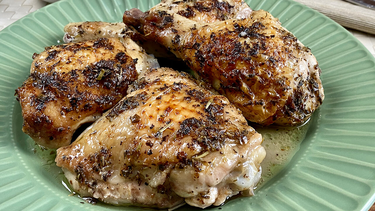 Pollo a las finas hierbas