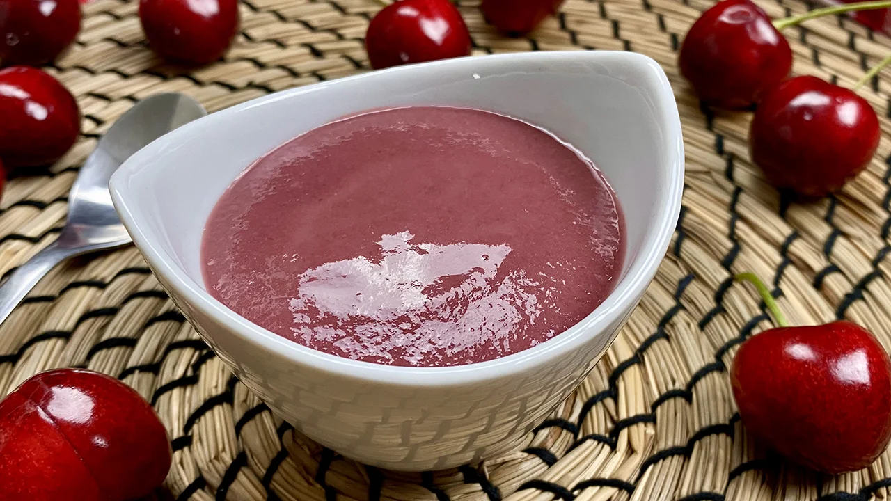 Salsa de cerezas para carnes