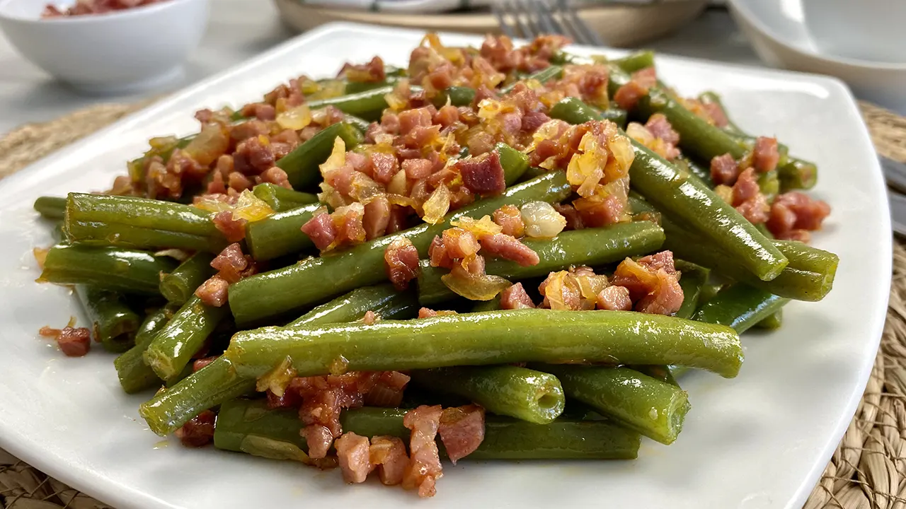 Judías verdes con jamón