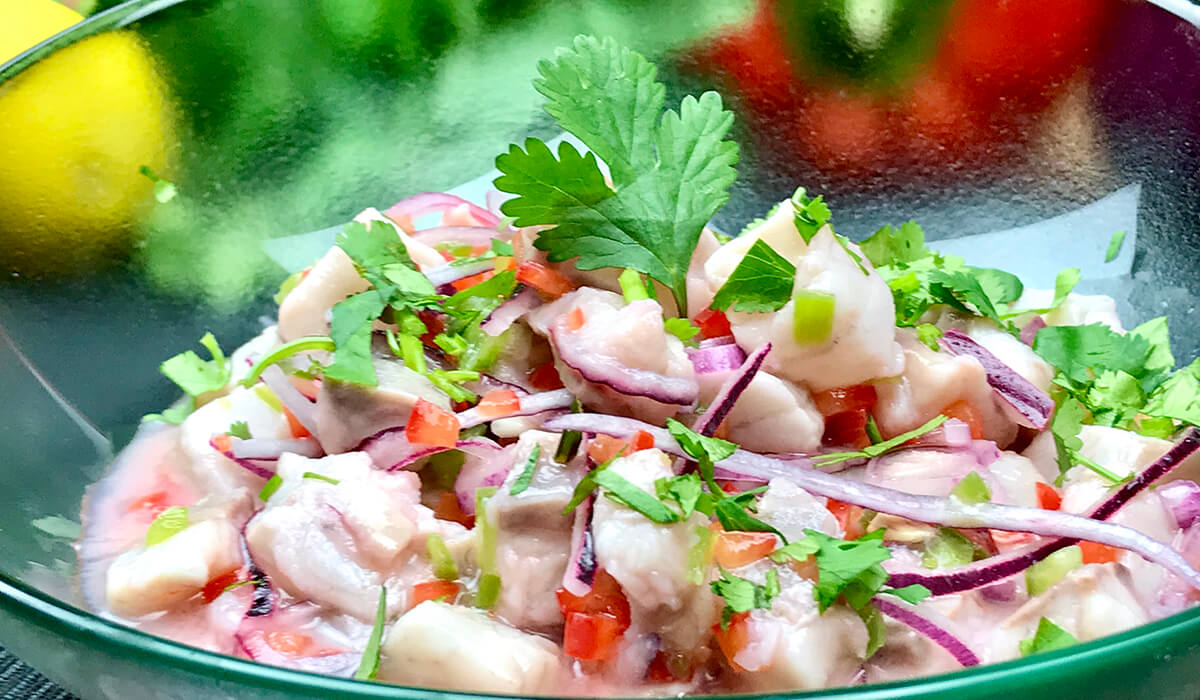 Ceviche de lubina