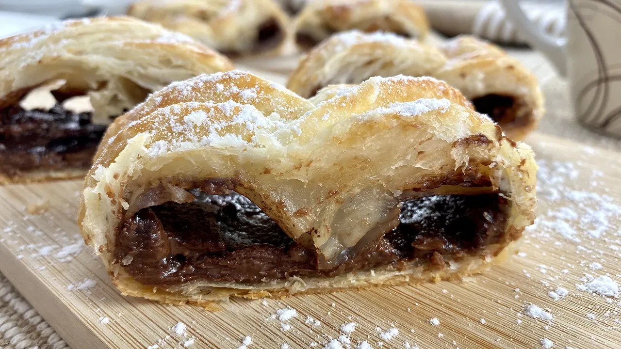 Trenza de Hojaldre con Nutella