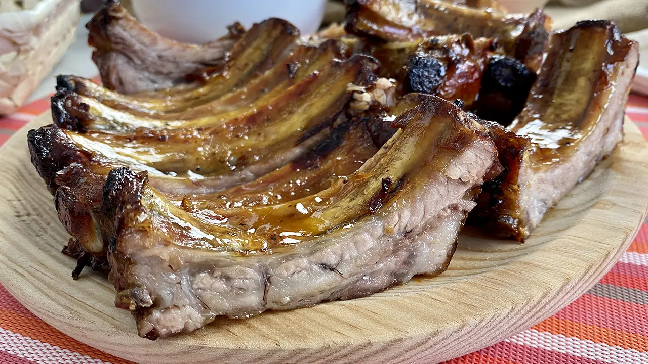 Costillas miel y mostaza