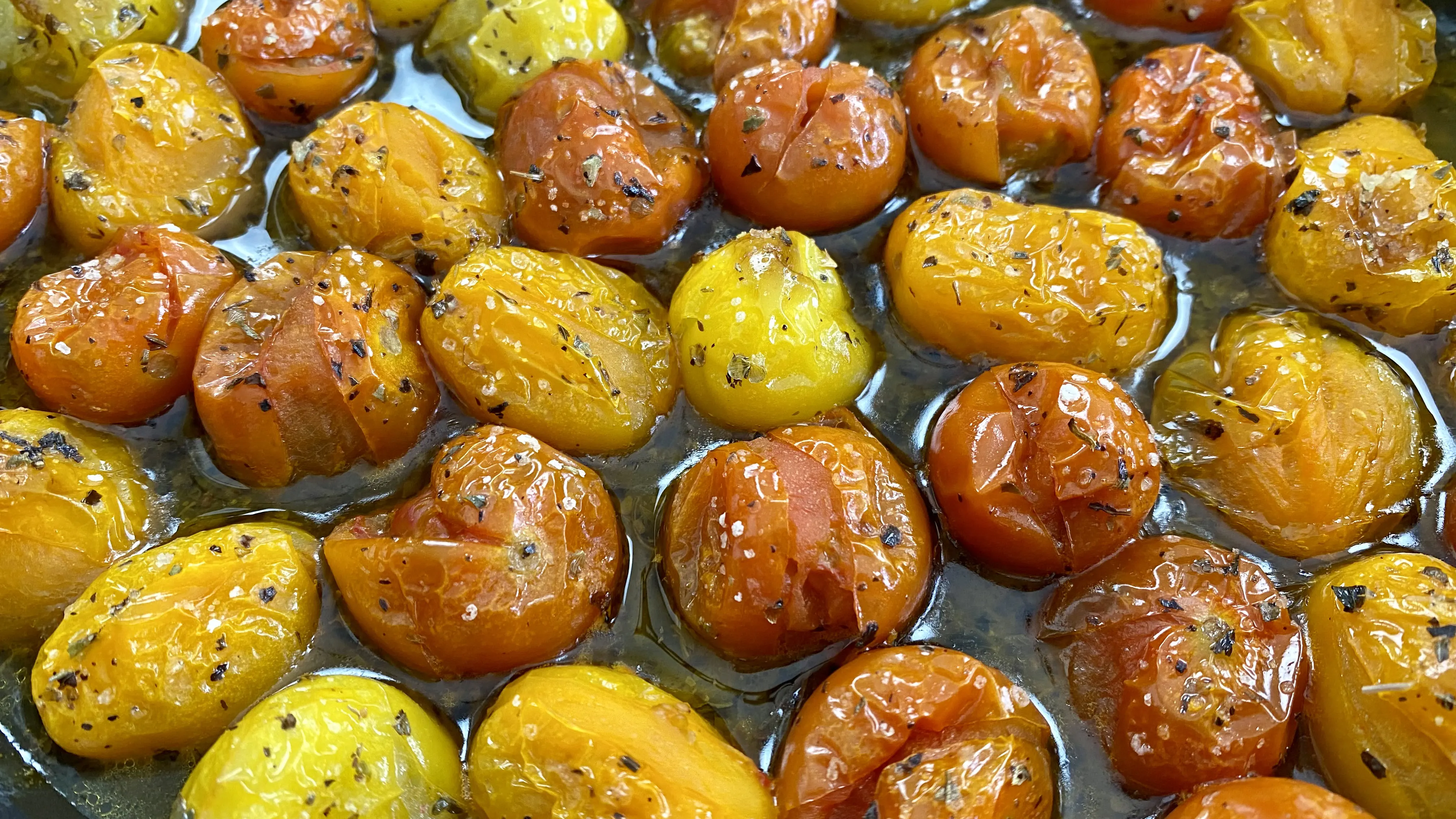 Tomates cherry al horno