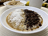 Porridge de avena con chocolate y coco
