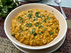 Dahl de lentejas rojas con leche de coco