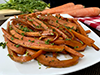 Zanahorias al horno con balsámico y miel