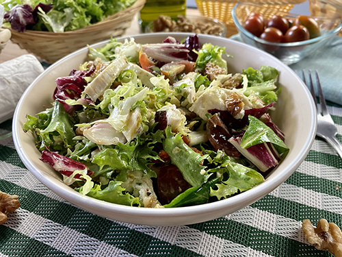 Ensalada de queso de cabra