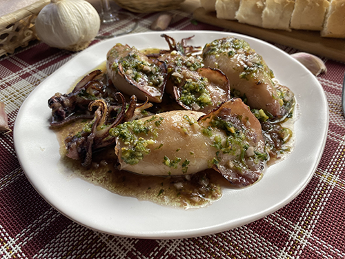 Calamares al horno