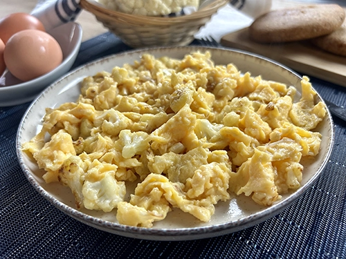 Coliflor con huevo