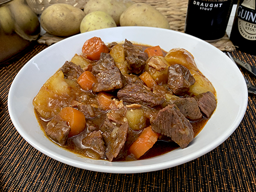 Guinness stew, carne guisada estilo Irlandés