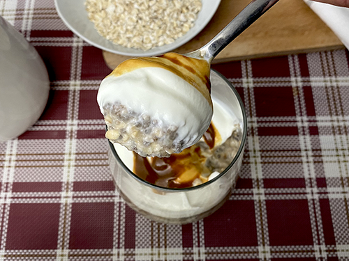 Avena de medianoche con plátano