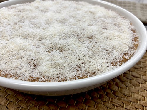 Dulce de tapioca con dulce de leche