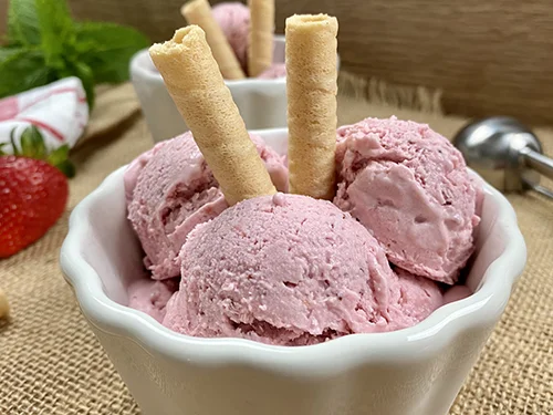 Helado de fresa
