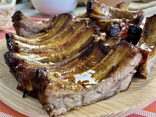 Costillas miel y mostaza